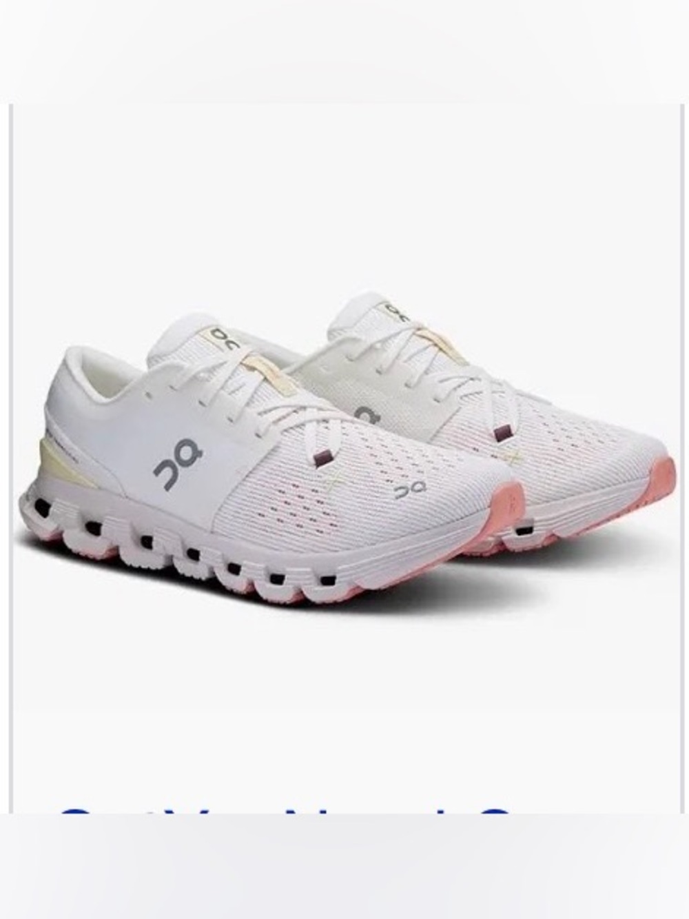 On cloud Running Women's X4 White Pink Running Shoes size 6